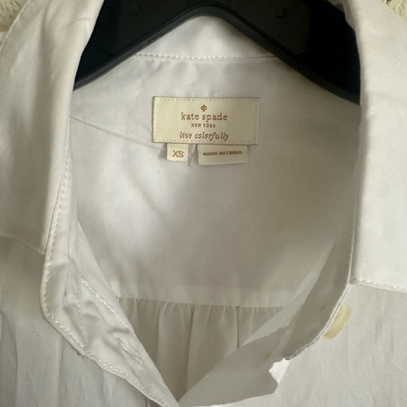 Kate Spade Broome Street Short Sleeve Embroidered Top Size XS NWOT - Picture 4 of 4